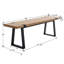 Ensemble de table de salle à manger 4 pièces en bois massif rustique avec chaise et banc-120464132-120464135