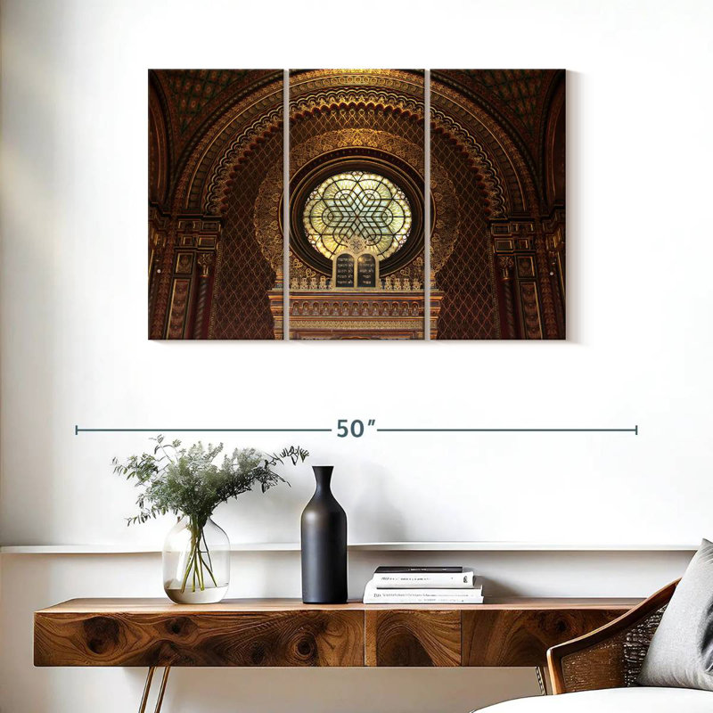 Spanish Synagogue Interior, 24" H x 38" W