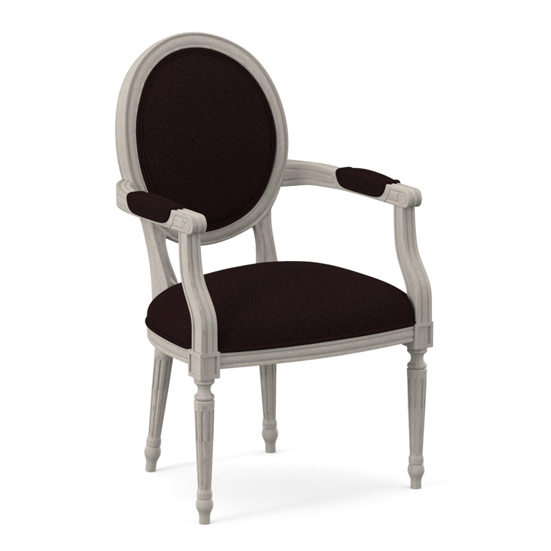 Dauphin Arm Chair, Bisque, Filigree Ivory