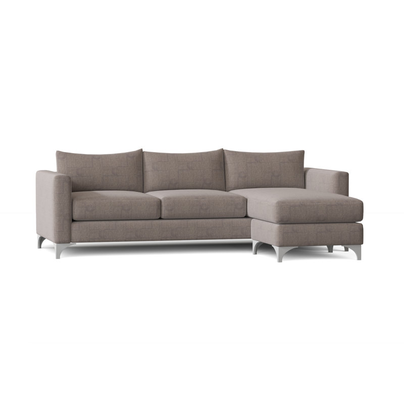 Vess Upholstered Sectional Reversible, Macarena Gravel
