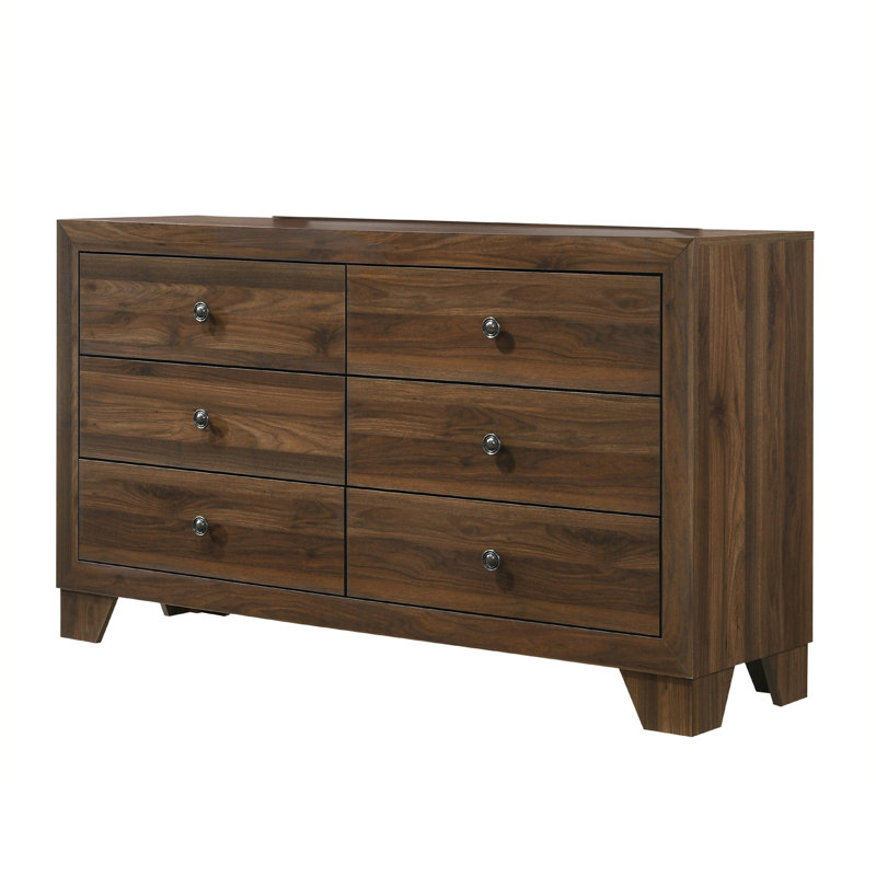 Leanne Solid Wood 58.3 " W 6 - Drawer Dresser