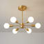 Haverhille 6-Light 44cm Modern Glass Shade Sputnik Semi Flush Mount
