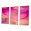 Ensemble abstrait d'art mural en toile abstraite, nuage d'encre rose doré - nuages d'encre rose et or-758653815-758653813