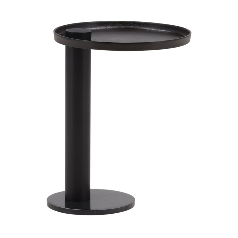 Yara End Table Black, 25" H x 19.75" W x 19.75" D, Cast Aluminum