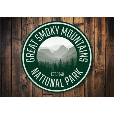 Great Smoky Mountains Park Aluminum Sign