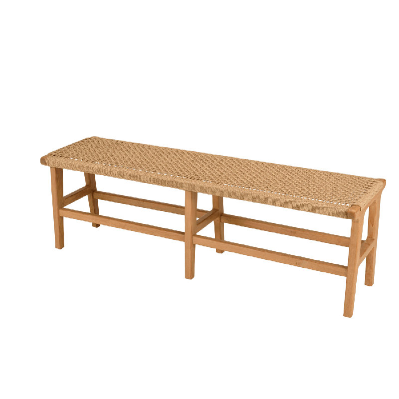 3-Seater Garden Bench Teak Seat Synthetic