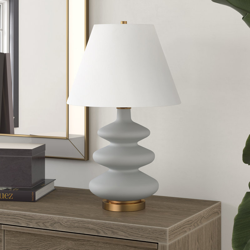 Lampe de table 26 po Danelea, Gris froid