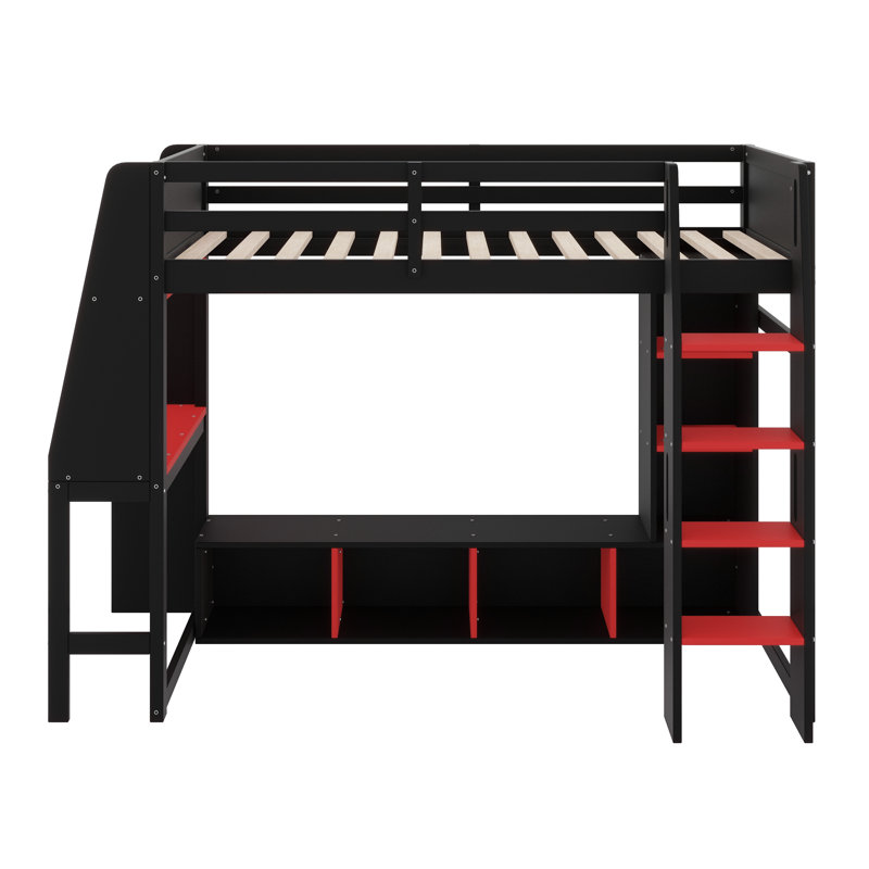 Lit mezzanine avec bureau Gaming