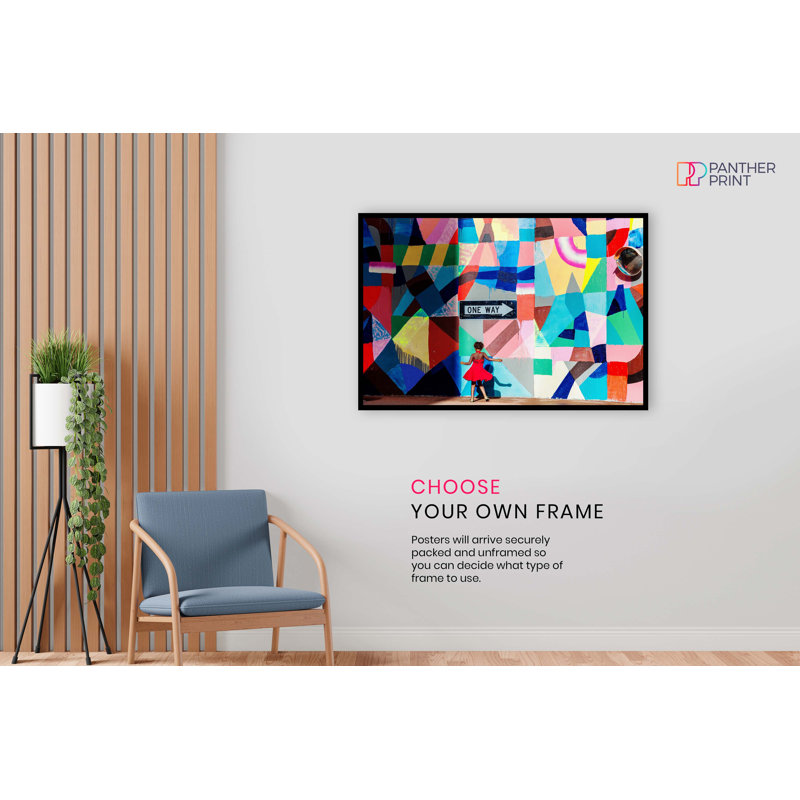 Colourful Wall Dancing Girl 1 Piece Wall Art, 46cm H x 31cm W