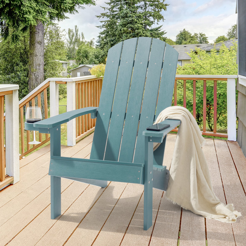 Chaise Adirondack en plastique Cerqueira, Lac bleu