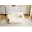 Canapé-lit confortable à assise profonde en velours côtelé, petit canapé moderne pour le salon et la chambre à coucher avec coussins et oreillers réversibles, aucun assemblage requis-2140387742