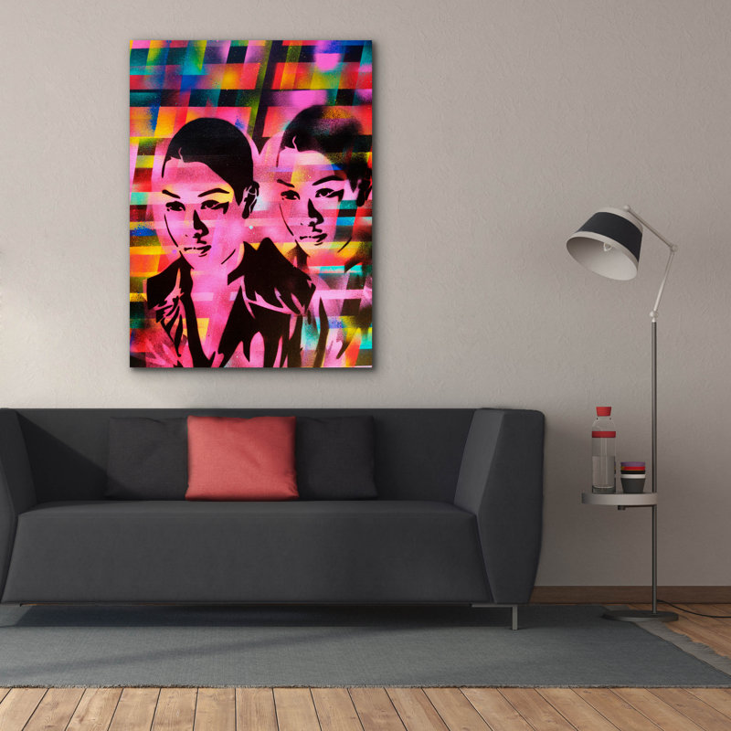 " Androids " by Abstract Graffiti, 54" H x 40" W x 1.5" D