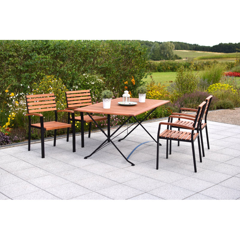 Ameliah 4 - Person Patio Dining Set with Rectangular Table