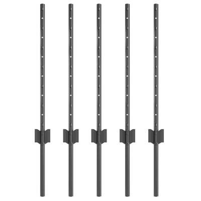 Fence Posts 5 Pcs U-Channel Steel