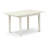 5-Piece Linen White Finish Solid Wood Top - Rectangular Dining Room Set - Seats-4