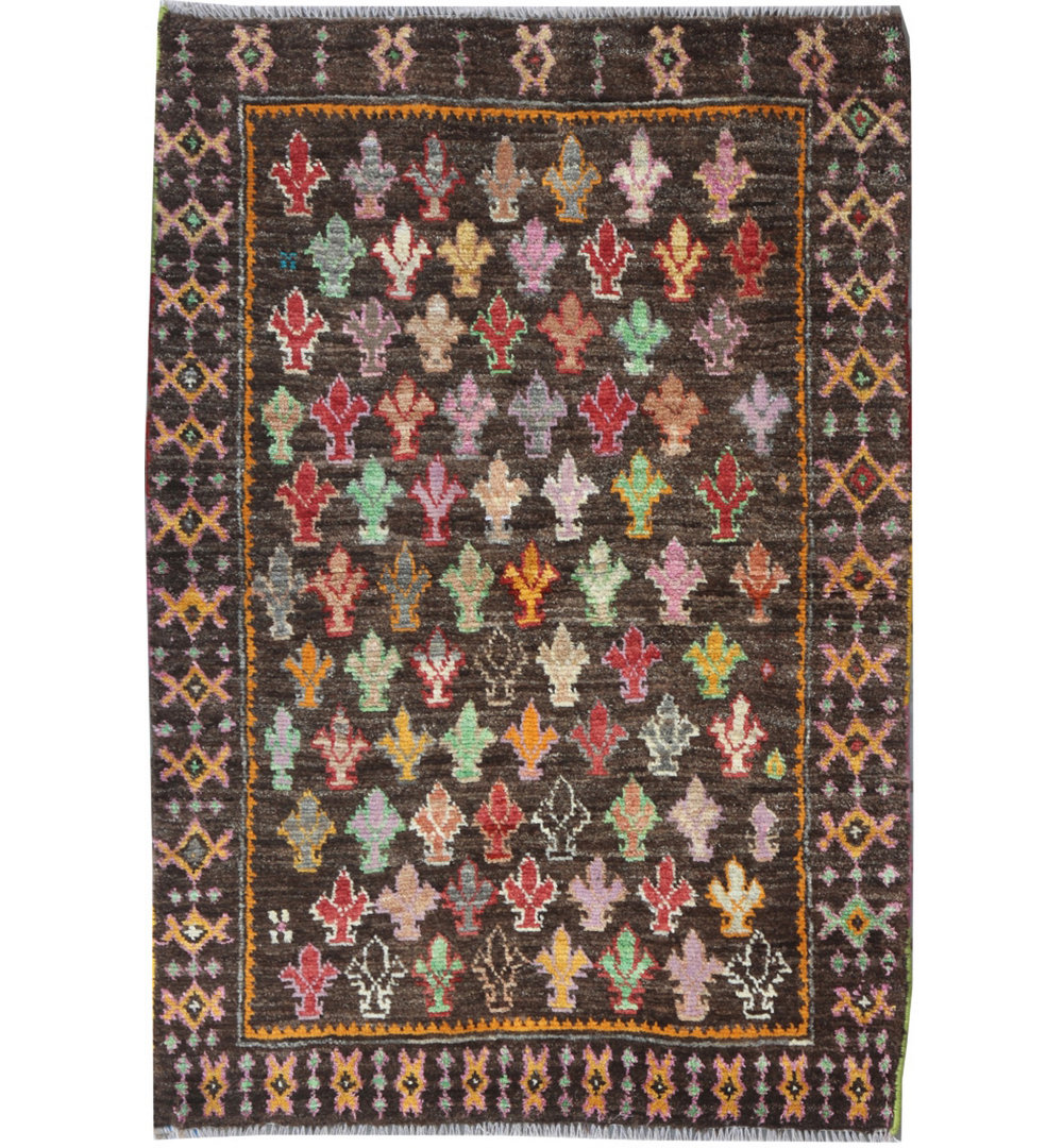 Geometric Hand Knotted 98cm X 140cm Area Rug
