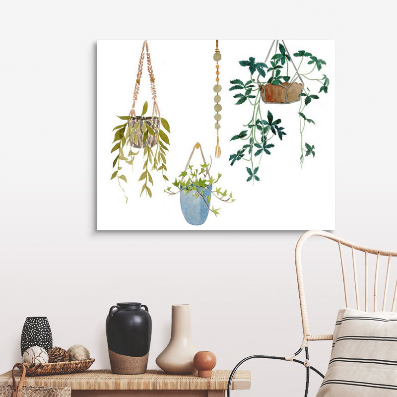 «Hanging Greens I», art mural sur toile, Toile tendue, H 32 po x l 40 po