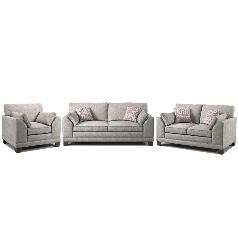 Atenas 3 - Piece Living Room Set, Mist