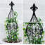 Treillis de jardin en métal pour plantes grimpantes - structure en fer durable de 29,5 po x 6,3 po