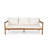 Hana Outdoor Acacia Wood 3-Seater Sofa With Rope Back & Cushions