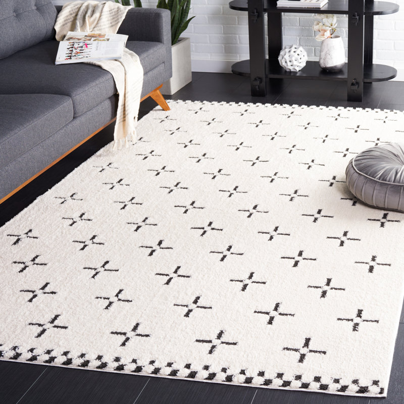 Tapis à motif géométrique Siarrah Performance, Rectangle 5 pi 3 po x 7 pi 6 po
