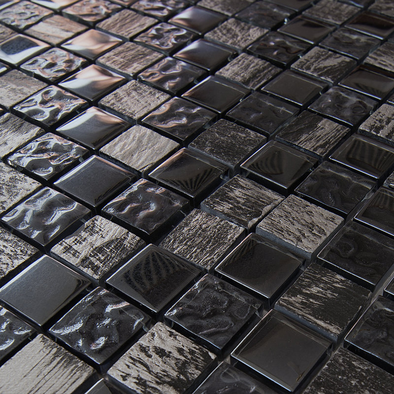Astro 1" x 1" Metal/Glass Grid Mosaic Wall & Floor Tile