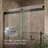 Levity Plus Less Sliding Bath Door, 61-9/16 In. H X 56-5/8 - 59-5/8 In. W, With 3/8 In.-Thick Crystal Clear Glass-71812647