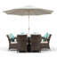 Karas 6 - Person Wicker Patio Dining Set with Rectangular Table , Cushions Included-39926016