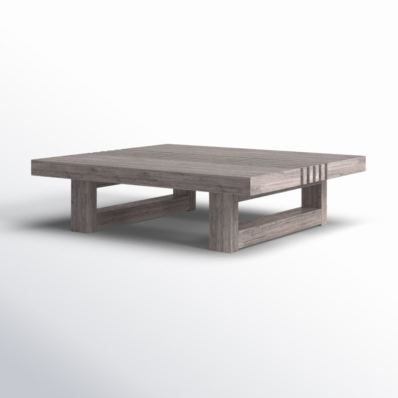 Cecy Rectangular Eucalyptus Outdoor Coffee Table