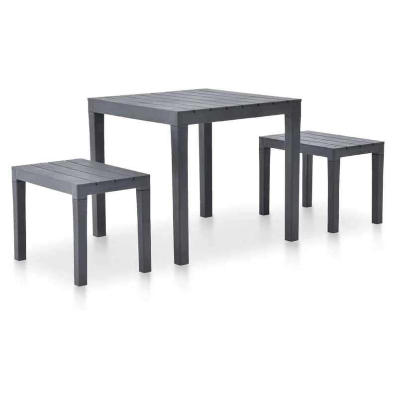 Landaff 4 - Person Patio Dining Set Rectangular Table, Gray