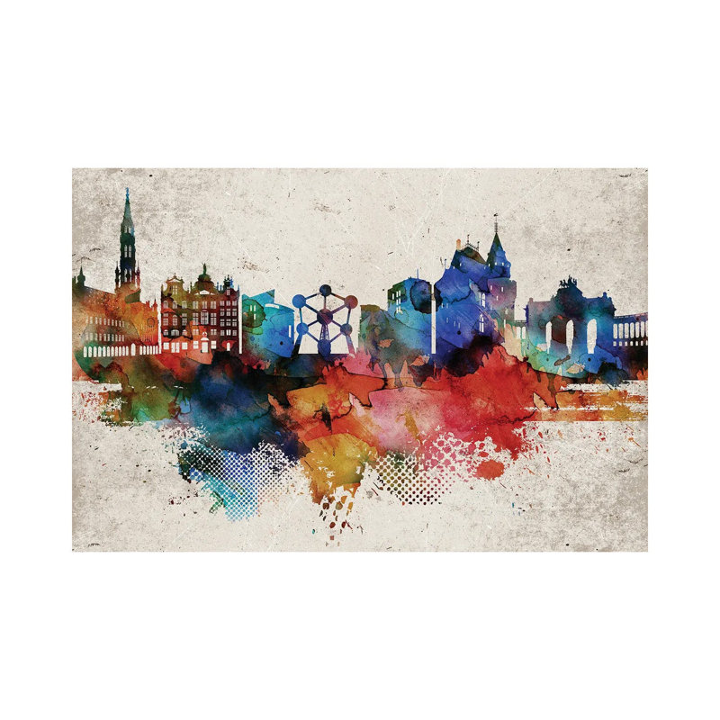 Brussels Abstract - Wrapped Canvas Print, 20.32cm H x 30.48cm W x 1.91cm D