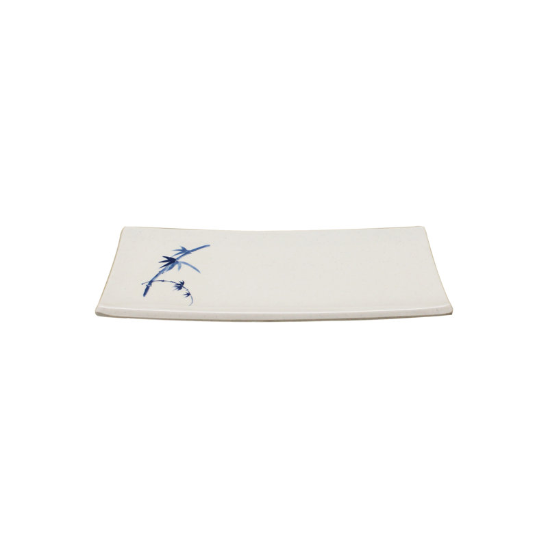 Bamboo Melamine Rectangular 9.38" Salad Plate