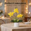 Orchidée artificielle avec vase, 15 fleurs en soie pour mariage à domicile - jaune-353750917
