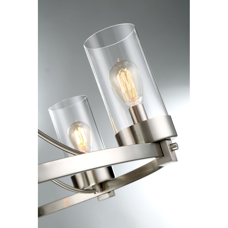 Laurie 5-Light Chandelier, Nickel brossé
