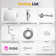 All Metal Rain Shower Head with Handheld Combo Adjustable Extension Arm