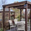 Asellus Wood Pergola - Rustic Brown-139785606