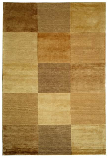 Tapis blanc en laine noué à la main Tibetan, Rectangle 9 pi x 12 pi