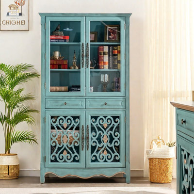 Retro Solid Wood Multi-Function Bookcase