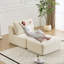 Canapé modulaire en mousse à mémoire de forme, méridienne simple pour le salon, canapé modulaire Cloud compatible avec les animaux de compagnie, tissu en velours côtelé, repose-pieds mobile, aucun assemblage requis-1160237596