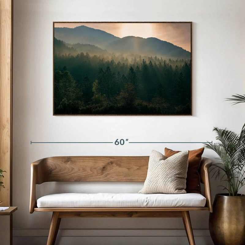 Peaceful Awakenings, 46" X 31", Floating Frame Walnut