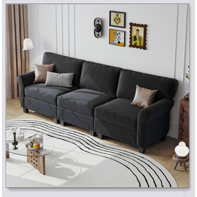 Spacious 3-Seater Corduroy Sofa with Deep Seats, High-Rebound Sponge, and Removable Cushions for Comfortable Seating in Any Room
