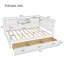 Structure de lit en L avec tiroir et bibliothèque, lit d'angle avec éclairage à DEL et port USB