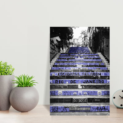 Color Pop, Low Angle View Of A Staircase, Lapa Steps, Rio De Janeiro, Brazil, Veri Peri Traditional Contemporary Architecture Plant Wall Art