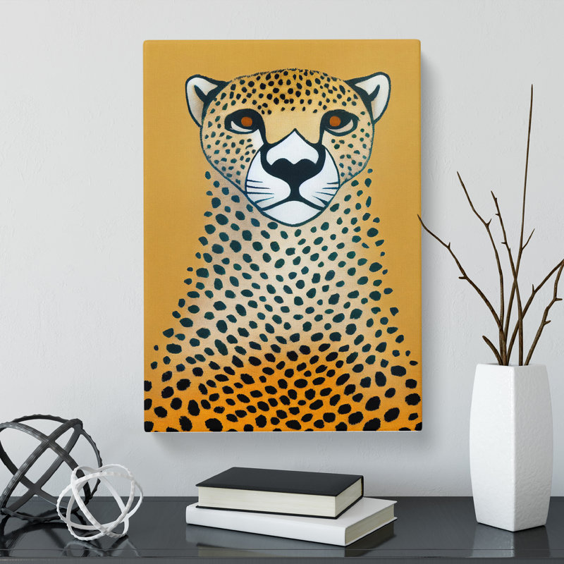 Cheetah Suprematism - Wrapped Canvas, 50cm H x 35cm W x 3cm D