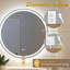 Miroir rond à DEL 3 couleurs et luminosité réglable avec antibuée-798231797