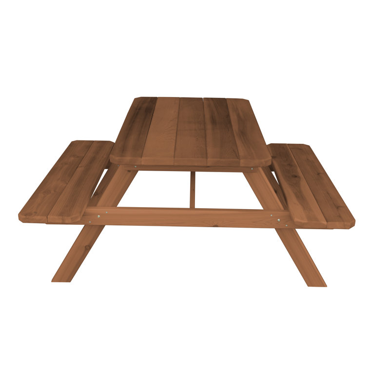 Table de pique-nique Amedee, Teinture grise, H 60 po x L 55 po x l 30 po