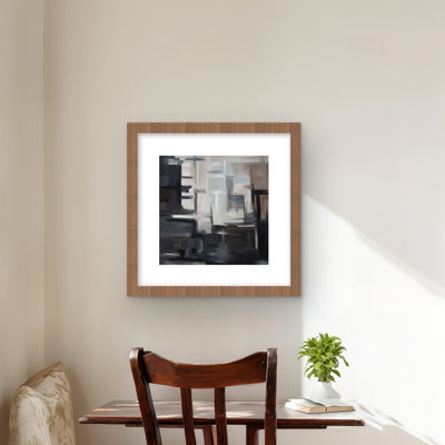 Subtil | Brown Framed Matted Print for Living Room Decor