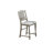 Dining Table 4X High Chairs 5Pcs Counter Height Dining Set Plush Upholstered Fabric Seat Contemporary Style
