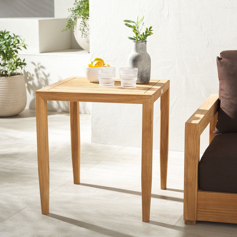 Soma Outdoor Square Teak Side Table