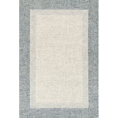Tapis gris/bleu en laine touffeté à la main Turk